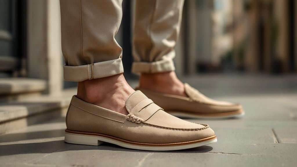 Beige suede loafers for men: summer travel guide - Pierre Cabot