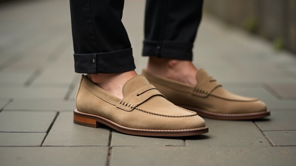 Men’s penny loafers suede: how much heel slip is normal in the first week? - Pierre Cabot