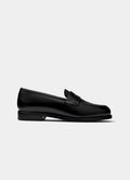Ruben penny loafer in black leather with trainer sole - comfortable work shoes UK