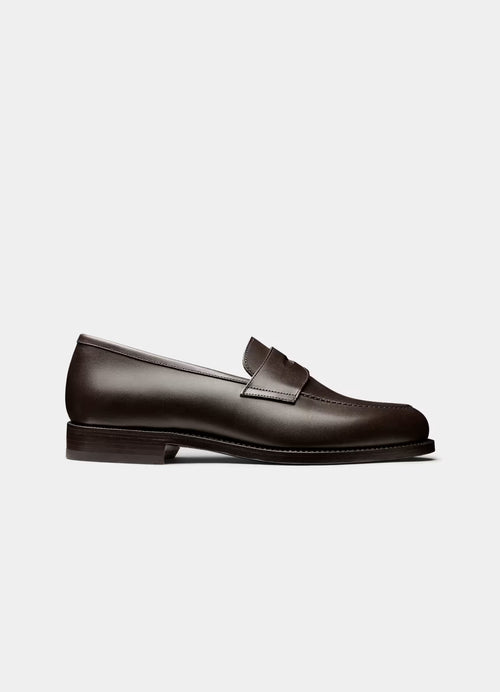 Ruben penny loafer in brown leather with trainer sole - comfortable work shoes